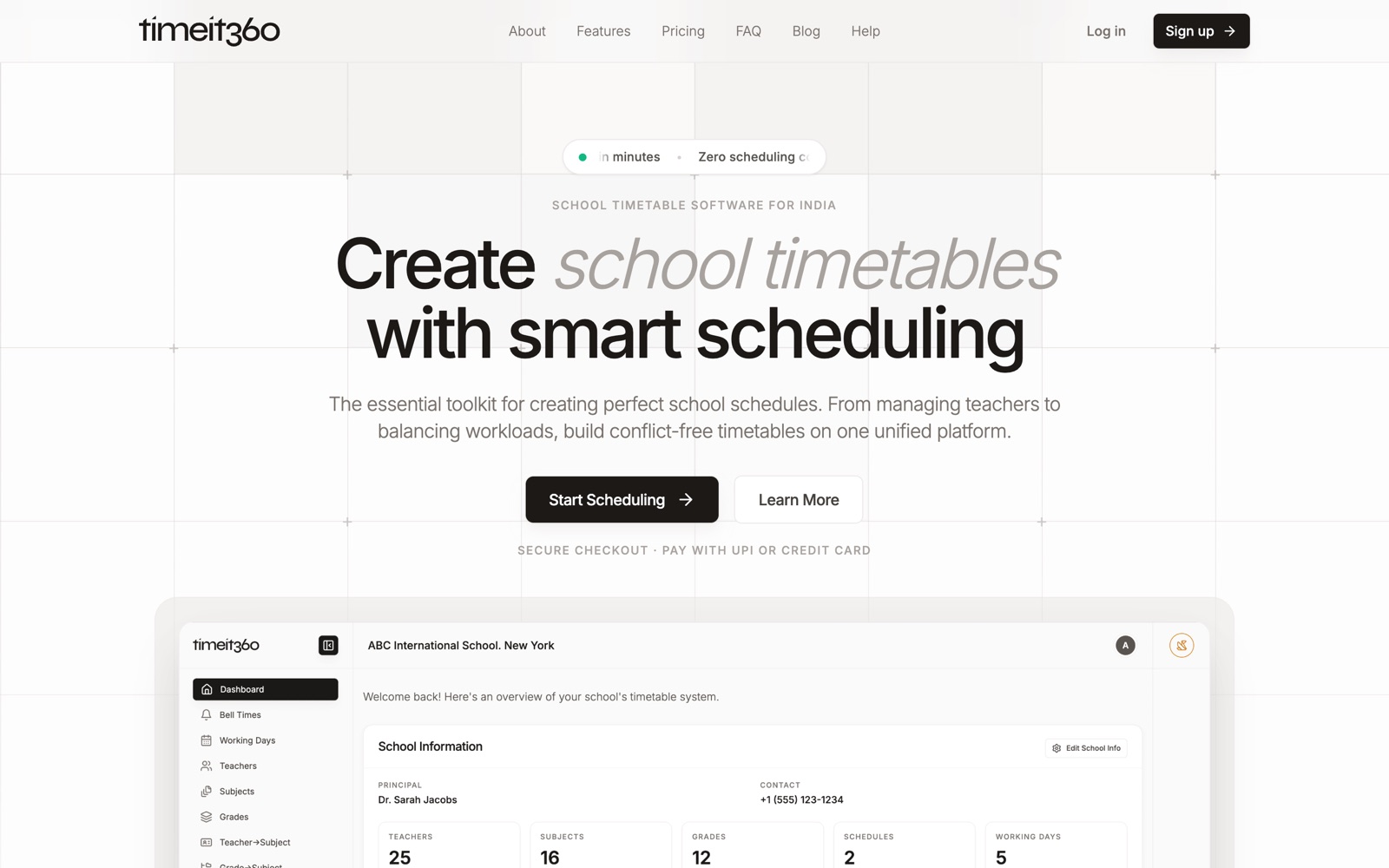 TimeIt360 landing page